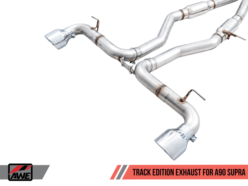 AWE Tuning 2020 Toyota Supra A90 Track Edition Exhaust - 5in Chrome Silver Tips - My Store