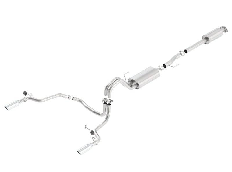 Borla 15-16 Ford F-150 3.5L EcoBoost Ext. Cab Std. Bed Catback Exhaust S-Type Single Split Rear Exit - Mammoth Racing -