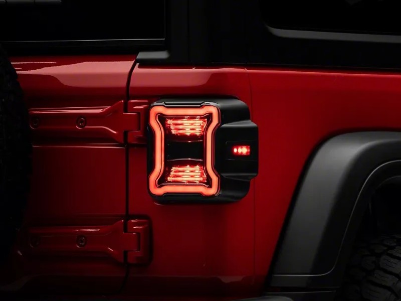 Raxiom 18-22 Jeep Wrangler JL LED Tail Lights- Black Housing (Smoked Lens) - Mammoth Racing -