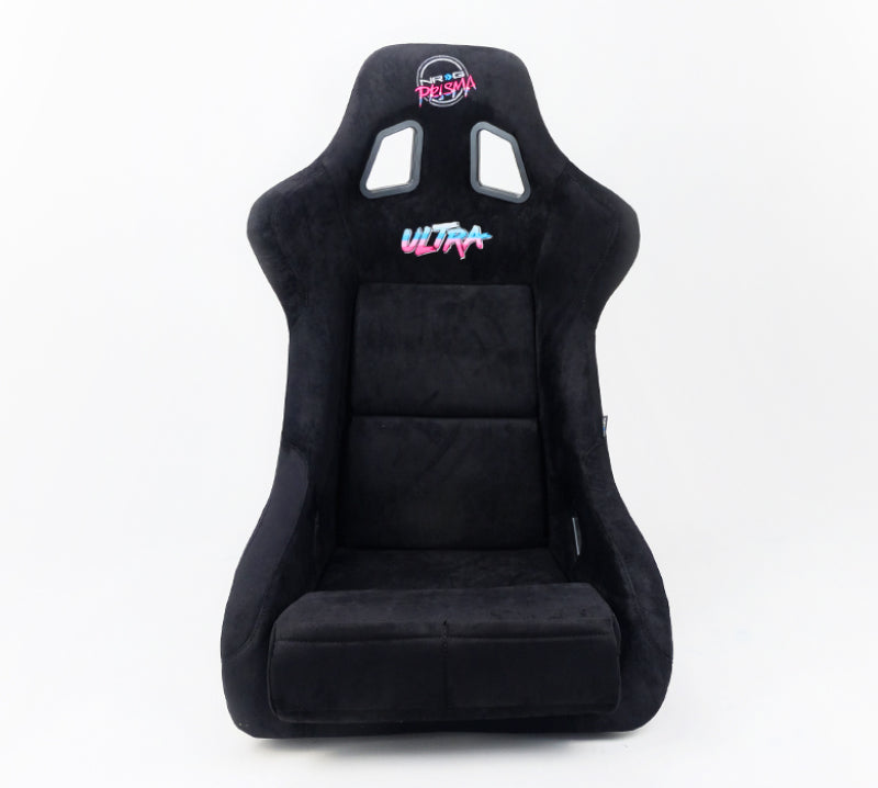 NRG FRP Bucket Seat ULTRA Edition - Large (Black Alcantara/Gold Glitter Back) - My Store