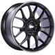 BBS CH-R 20x9 5x112 ET25 Satin Black Polished Rim Protector Wheel -82mm PFS/Clip Required - Mammoth Racing -