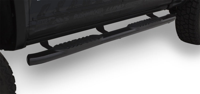 Lund 2019 Chevy Silverado 1500 Double Cab 5in Oval Curved Black SS Nerf Bars - Black - My Store