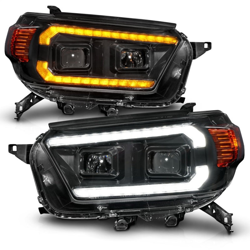 ANZO 10-13 Toyota 4Runner Projector Headlights - Black - Mammoth Racing -