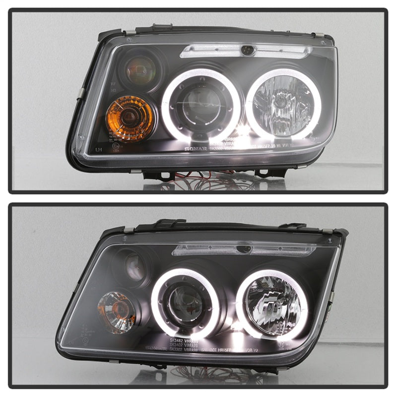 Spyder Volkswagen Jetta 99-05 Projector HeadlightsLED Halo Blk PRO-YD-VJ99-HL-BK - Mammoth Racing -