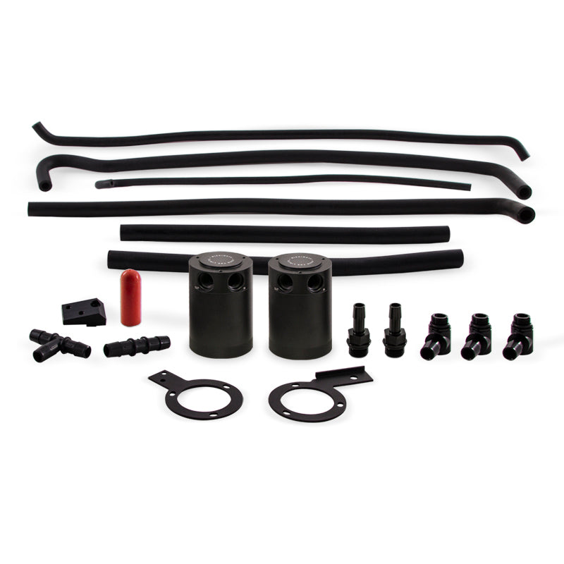Mishimoto 08-14 Subaru STI Baffled Oil Catch Can Kit - Black - Mammoth Racing -