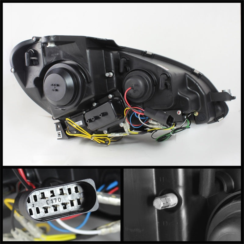 Spyder Mercedes Benz W204 C-Class 12-13 Projector Halogen Model- DRL Chrm PRO-YD-MBW20412-DRL-C - Mammoth Racing -