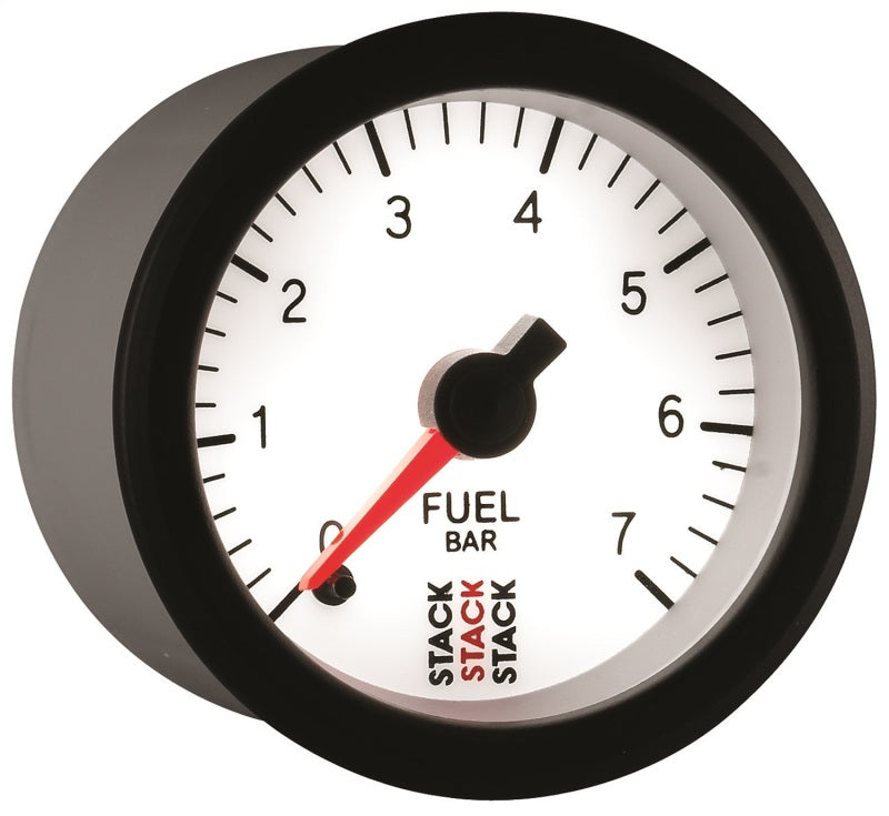 Autometer Stack 52mm 0-7 Bar M10 Male Pro Stepper Motor Fuel Pressure Gauge - White - My Store