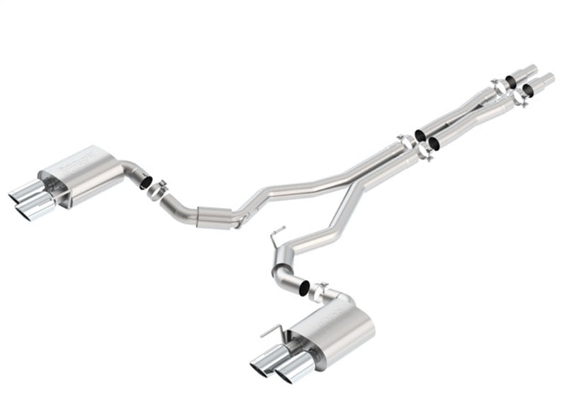 Borla 2018 Ford Mustang GT 5.0L AT/MT (w/o Valves) S-Type 3in Cat-Back Exhaust w/Polished Tips - My Store
