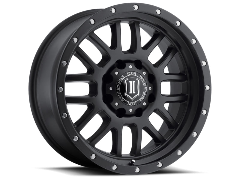 Icon Alpha 20x9 5x150 16mm Offset 5.625in BS 110.1mm Bore Satin Black Wheel - Mammoth Racing -