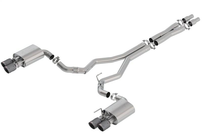 Borla 2018 Ford Mustang GT 5.0L AT/MT 3in Atak Catback Exhaust w/ Valves (Carbon Fiber Black Tip) - Mammoth Racing -