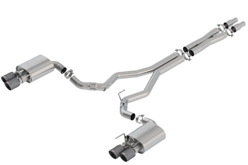Borla 2018 Ford Mustang GT 5.0L AT/MT 3in Atak Catback Exhaust w/ Valves (Carbon Fiber Black Tip) - My Store