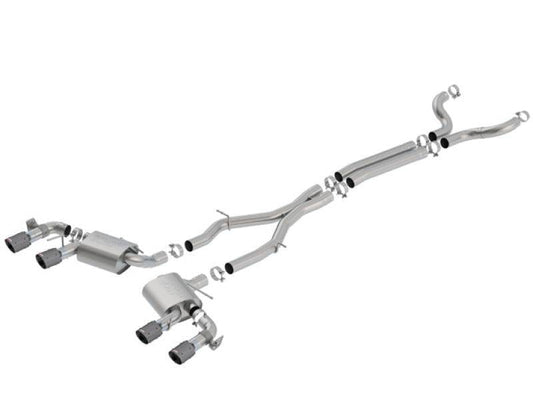 Borla 17-18 Chevrolet Camaro ZL1 6.2L V8 S Type Catback Exhaust w/ Dual Mode Valves CF Black Anod - Mammoth Racing -