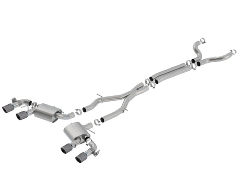 Borla 17-18 Chevrolet Camaro ZL1 6.2L V8 S Type Catback Exhaust w/ Dual Mode Valves CF Black Anod - My Store