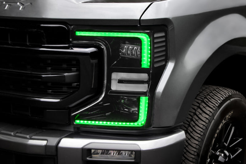 Oracle 20-22 Ford F-250/350 Super Duty Dynamic ColorSHIFT Headlight DRL Upgrade Kit w/Switchback - Mammoth Racing -