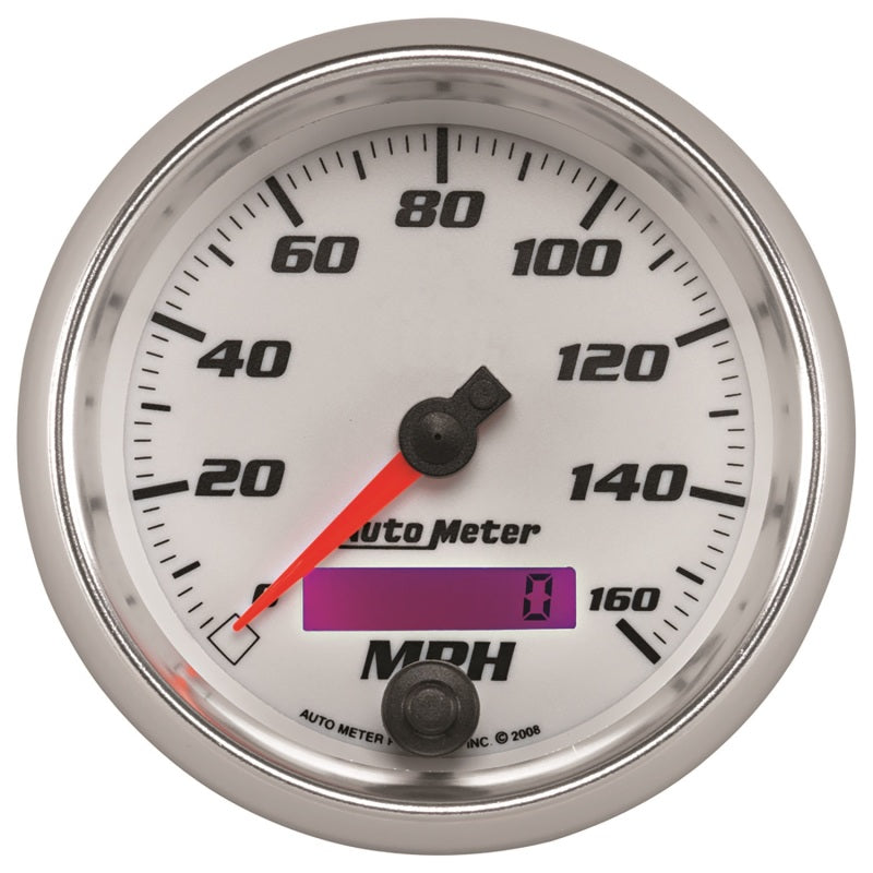 Autometer Pro-Cycle Gauge Speedometer 3 3/8in 160Mph Elec. Programmable White - My Store