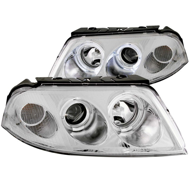 ANZO 2001-2005 Volkswagen Passat Projector Headlights w/ Halo Chrome - Mammoth Racing -