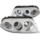 ANZO 2001-2005 Volkswagen Passat Projector Headlights w/ Halo Chrome - Mammoth Racing -