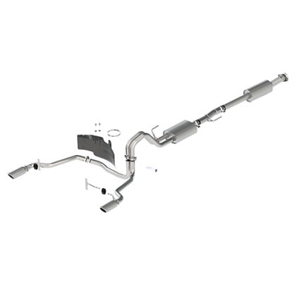 Ford Racing 21-22 F-150 2.7L/3.5L/5.0L Rear Exit Sport Exhaust - Chrome Tips - Mammoth Racing -