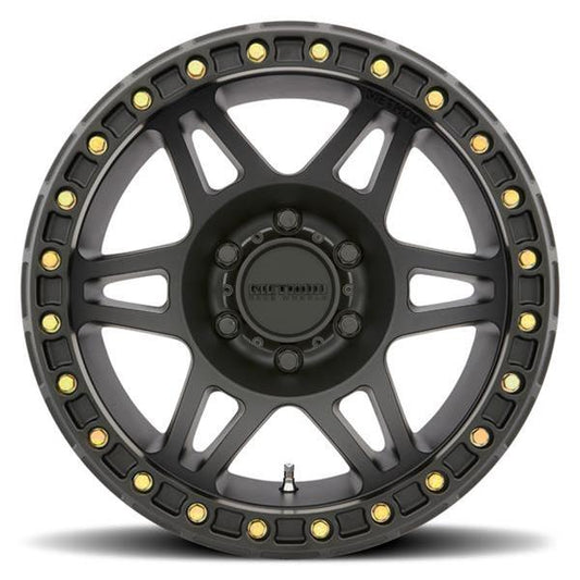 Method Mr106 Beadlock 17x9 -44mm Offset 8x6.5 130.81mm CB Matte Black w/BH-H36125 Wheel
