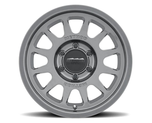 Method Mr703 17x9 / -12mm Offset / 108mm Bore / 5x5.5 BP / 4.8in BS - Gloss Titanium Wheel