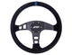 PRP Flat Suede Steering Wheel- Blue - Mammoth Racing -