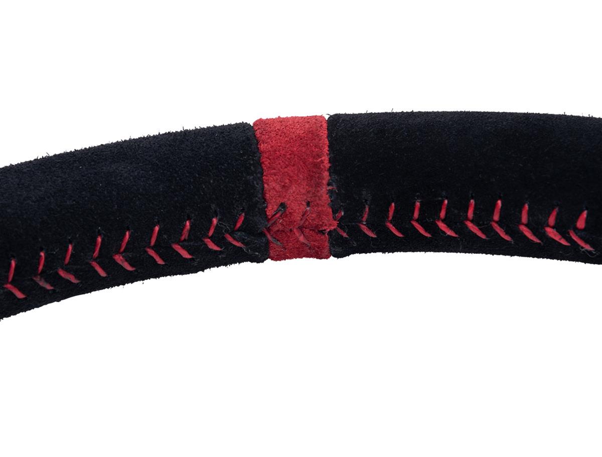 PRP Flat Suede Steering Wheel- Red - Mammoth Racing -