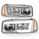 Anzo 99-17 GMC Sierra/Denali Headlights Chrome Amber (w/C Light Bars) - Mammoth Racing -