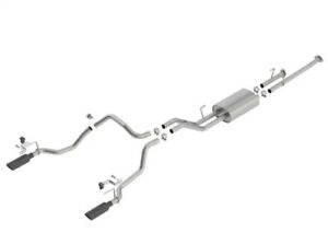 Borla 14-18 Toyota Tundra 4.6L/5.7L V8 AT 2&4WD Crew Max Cat-Back Touring Exhaust - Black Chrome Tip - Mammoth Racing -