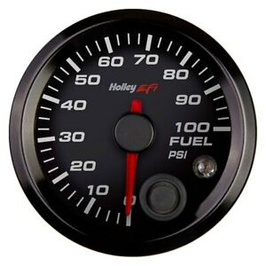 Holley 553-129 EFI Fuel Pressure Gauge 2 1/16 in. Dia. 0-100 psi CAN Black Face Black Bezel EFI Fuel Pressure Gauge - My Store