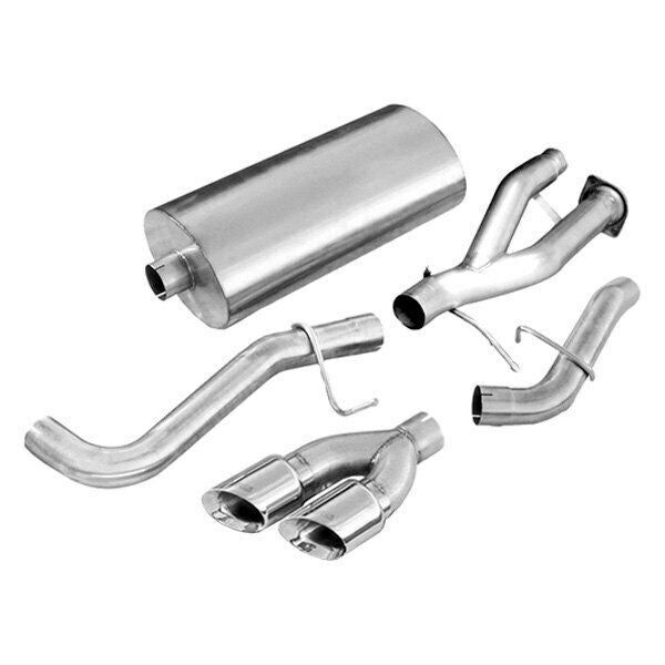 Corsa 02-06 Cadillac Escalade 6.0L V8 3in Cat-Back Single Side w Twin 4in Black Pro-Series Tips - Mammoth Racing -