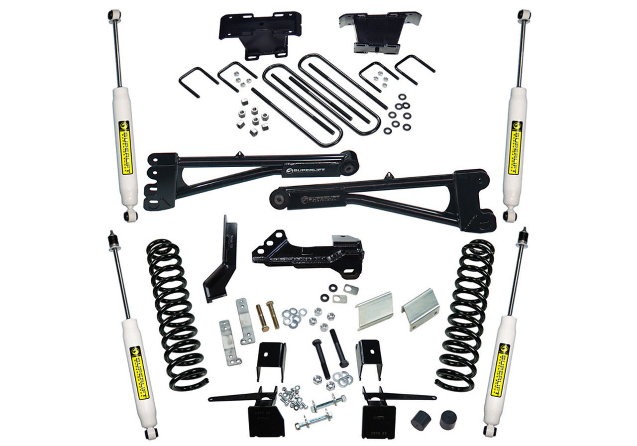 Superlift 17-19 Ford F-250/F-350 SuperDuty 4WD (Diesel) 4in Radius Arm Lift Kit w/ Bilstein Shocks - Mammoth Racing -