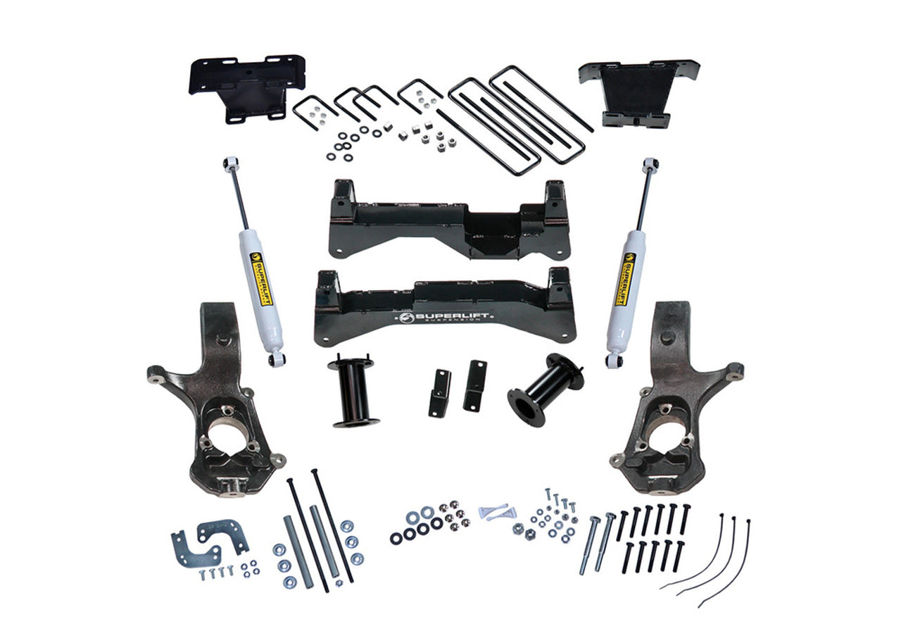 Superlift 14-18 Chevy Silv 2WD w/ Alum/Stamped Steel Control Arms 8in Lift Kit w/ SLF Rear Shocks - Mammoth Racing -