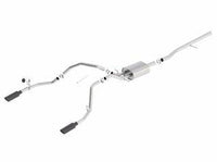 Borla 14 Silv/Sierra 1500 C/B Touring Exh/2.75in in muff 2.25inout 4inTIp SS Rear Exit-Black Chrome - Mammoth Racing -