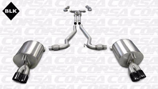 Corsa 08-09 Pontiac G8 GXP 6.0L V8 Sport Cat-Back w/ Dual 3in Black Tips - Mammoth Racing -