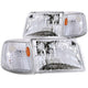 ANZO 1993-1997 Ford Ranger Crystal Headlights Chrome w/ Corner Lights 2pc - My Store