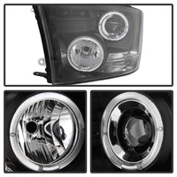 Spyder Dodge Ram 1500 09-14 10-14 Projector Headlights Halogen- LED Halo LED - Blk PRO-YD-DR09-HL-BK - Mammoth Racing -