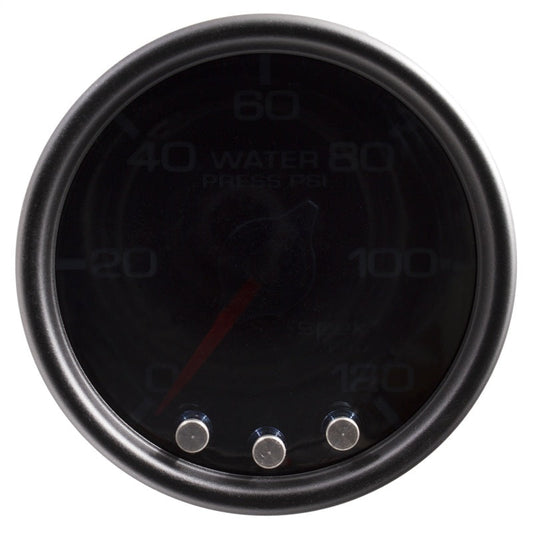 Autometer Spek-Pro Gauge Water Press 2 1/16in 120psi Stepper Motor W/Peak & Warn Blk/Smoke/Blk - My Store