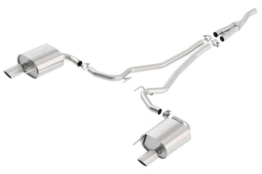 Borla S Type Rear Section 15-17 Ford Mustang 2.3L EcoBoost MT/AT 2.25in pipe 4in tip - Mammoth Racing -