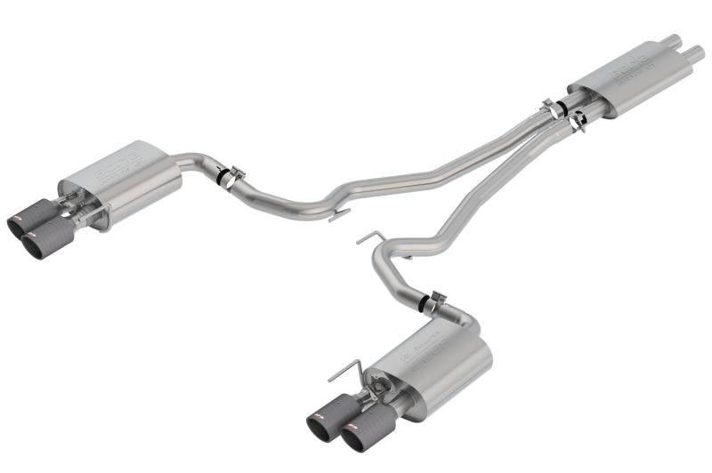 Borla 2018-2022 Ford Mustang GT Cat-Back Exhaust System Touring- Carbon Fiber Tips - Mammoth Racing -
