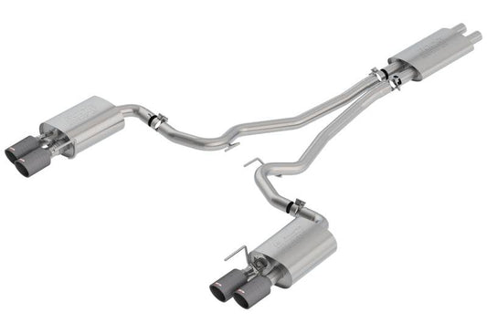 Borla 2018-2022 Ford Mustang GT Cat-Back Exhaust System Touring- Carbon Fiber Tips - Mammoth Racing -