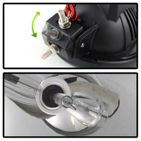 Spyder 7 Inch HID 4x4 fog lights Black/Red Housing w/wiring W/Switch- Chrome FL-CH-JK7004BR-C - Mammoth Racing -