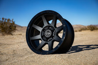 Icon Rebound 17x8.5 6x5.5 0mm Offset 4.75in BS 106.1mm Bore Double Black Wheel - Mammoth Racing -