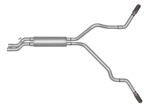 Gibson 02-05 Chevrolet Silverado 2500 HD Base 6.0l 2.5in Cat-Back Dual Extreme Exhaust - Stainless - Mammoth Racing -