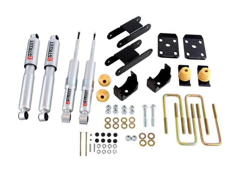 Belltech 2015 GM Colorado/Canyon Ext Cab Short Bed Lowering Kit w/ND II Shocks - 0-3in F/4in R Drop - Mammoth Racing -