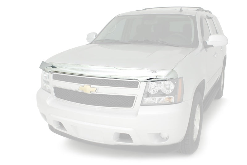 AVS 17-18 Nissan Titan High Profile Hood Shield - Chrome - Mammoth Racing -