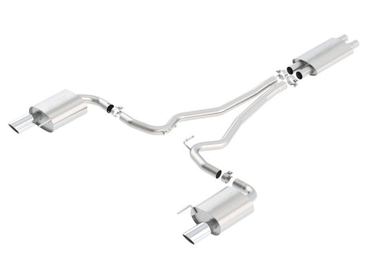 Borla Touring Cat-Back 15 Ford Mustang GT 5.0L V8 MT/AT 2.5in pipe 4in tip - My Store