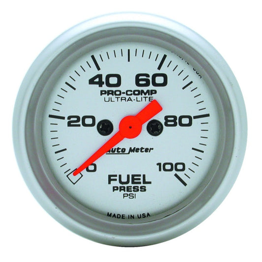 Autometer Ultra-Lite 52mm 0-100 PSI Electronic Fuel Pressue Gauge - My Store