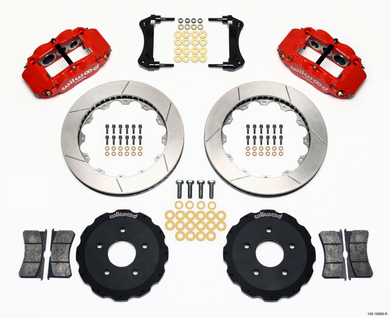 Wilwood Narrow Superlite 6R Front Hat Kit 13.06in Red Backdraft Cobra (bmw E36 Based) - Mammoth Racing -