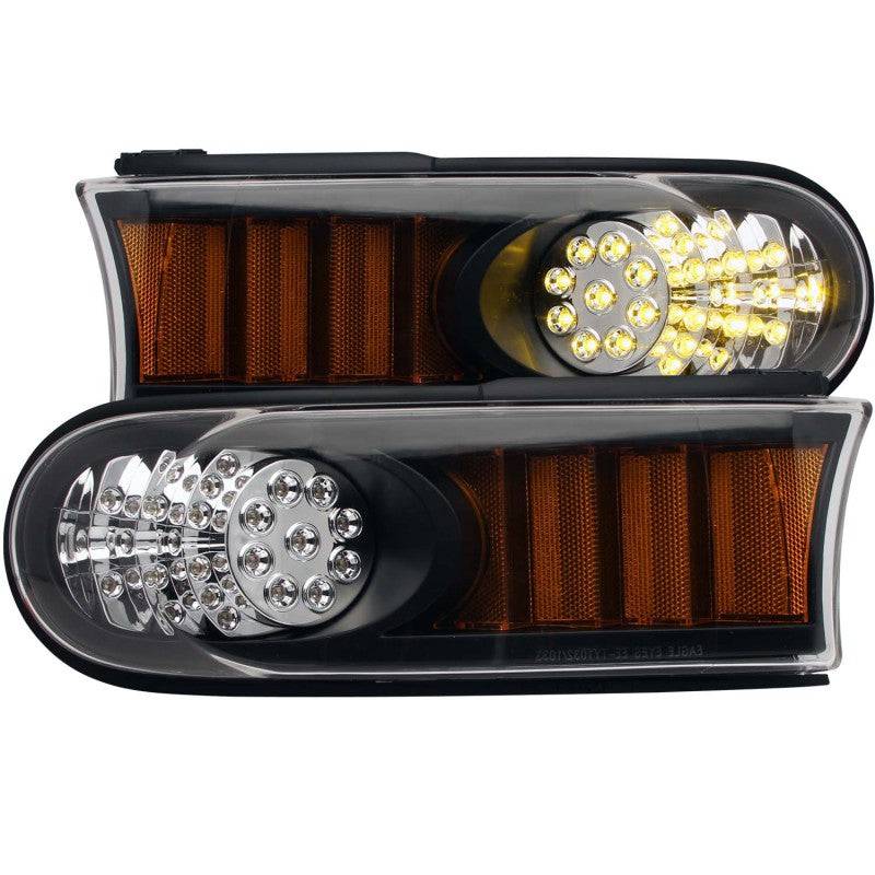 ANZO 2007-2013 Toyota Fj Cruiser LED Parking Lights Black w/ Amber Reflector - My Store