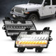 ANZO 18-19 Jeep Wrangler JL Halogen Chrome Clear w/ Sequential Signal - My Store